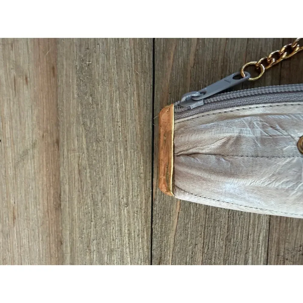 Vintage Genuine Eel Skin Lipstick Case & Coin Pouch Set Made in Korea
